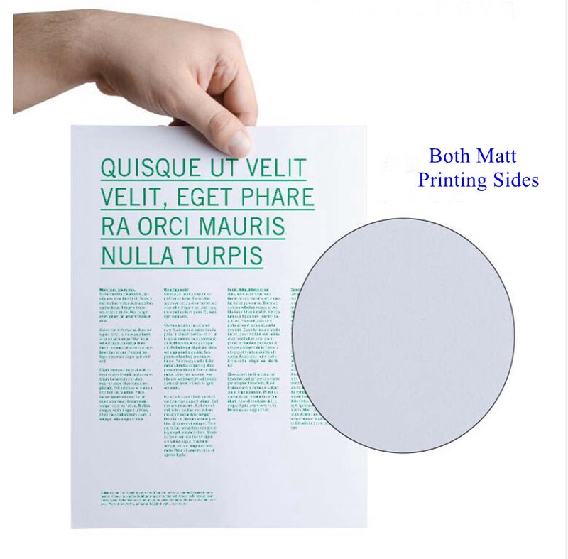 Uinkit 100 Sheets Thin Matte Presentation Paper Photo Double Sided 8.5x11 38lb 140gsm Printable on Both Sides Brochure Photos Picture Poster Playbill Flyer 6.5 Mil Coated for laser and Inkjet Printer - Image 5